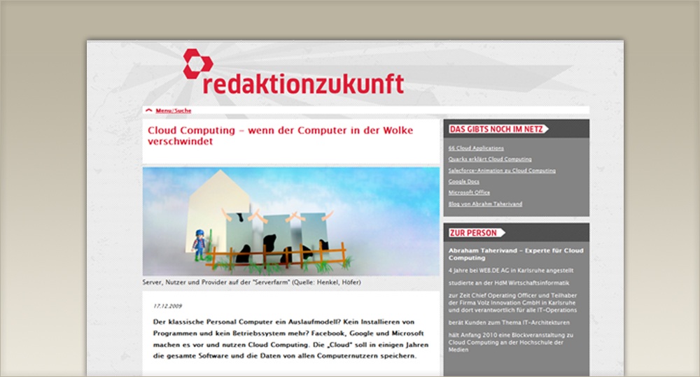 Dossier &uuml;ber Cloud Computing